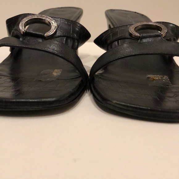 MARIPE Black Heeled Sandal Size 10 - Picture 4 of 6